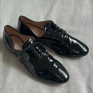 Miu Miu Black Patent Leather Oxfords